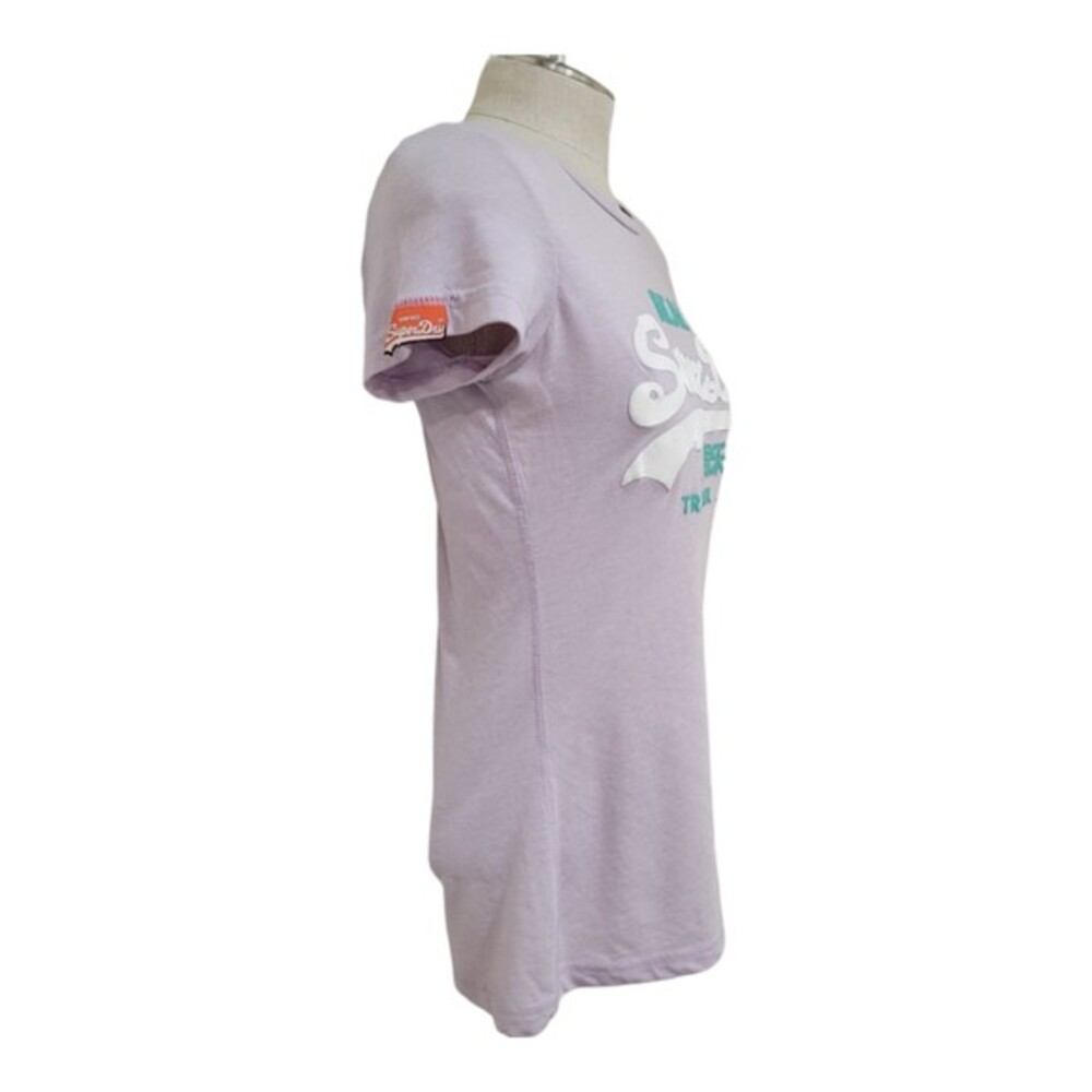 Superdry Vintage Logo Lilac Basic Graphic Tee Siz… - image 4